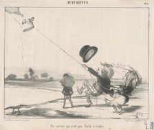 Un service ... pas facile a rendre, 19th century. Creator: Honore Daumier