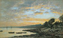 Un port près de Brest, c1872. Creator: Eugene Louis Boudin