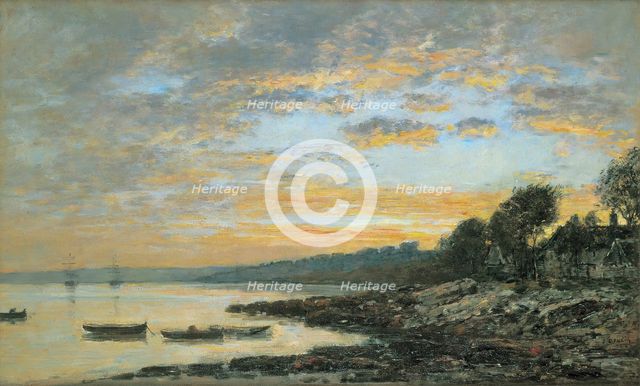 Un port près de Brest, c1872. Creator: Eugene Louis Boudin.