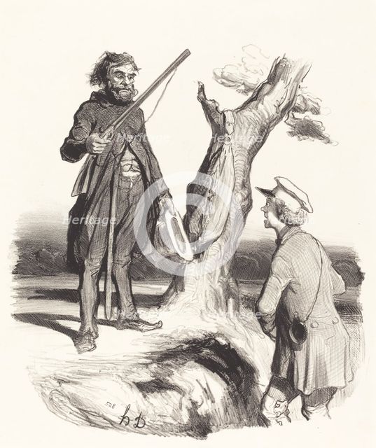 Un pauvre père de famille qui se recommande à vous!..., 1843.  Creator: Honore Daumier.