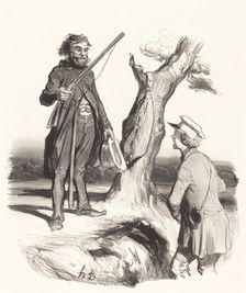 Un pauvre père de famille qui se recommande à vous!..., 1843. Creator: Honore Daumier