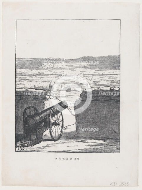 Un paysage en 1870. Creator: Honore Daumier.