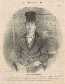 Un paiement de dividende, 19th century. Creator: Honore Daumier