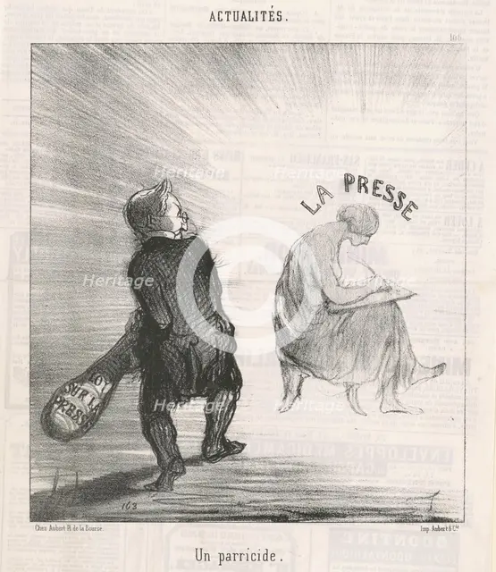 Un parricide, 19th century. Creator: Honore Daumier.