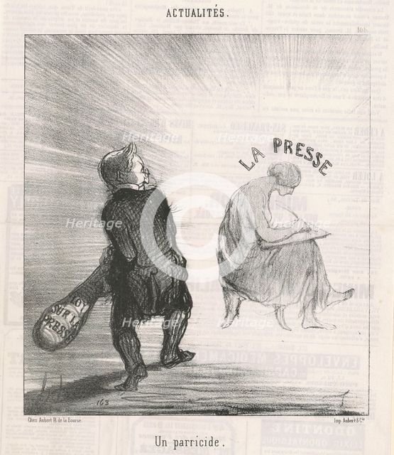 Un parricide, 19th century. Creator: Honore Daumier.