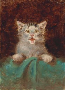 Un petit chat (A Kitten), 1882. Creator: Toulouse-Lautrec, Henri, de (1864-1901)
