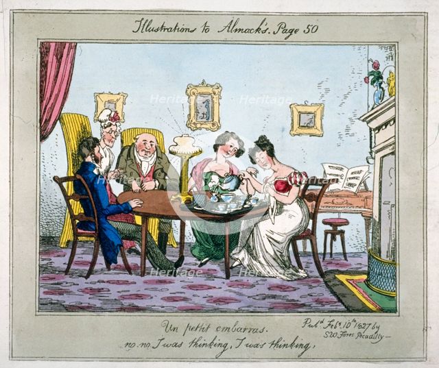 'Un petit embarras, no, no. I was thinking, I was thinking', 1827. Artist: SW Fores
