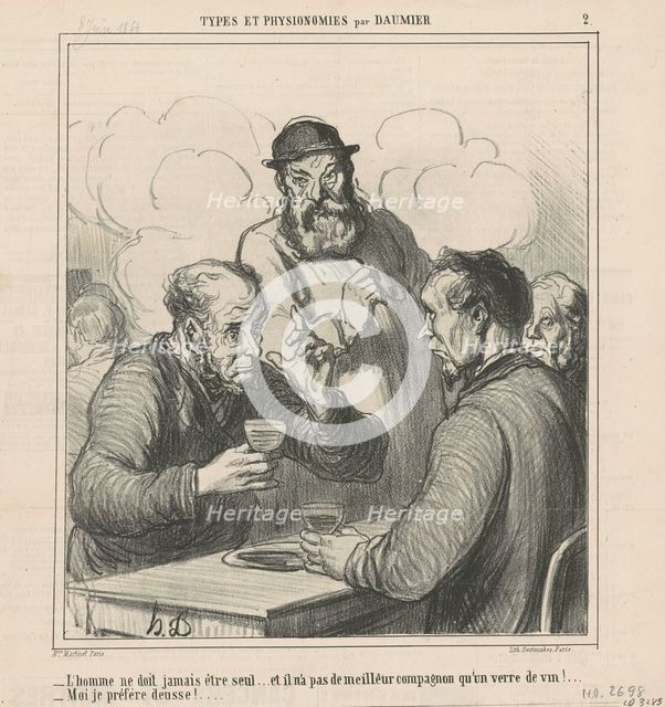Un philosophe, 19th century. Creator: Honore Daumier.