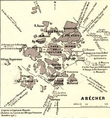 'Un plan de grande ville soudanaise: Abecher; L'Ouest Africain 1914. Creator: Unknown