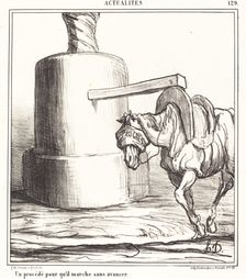 Un procédé pour qu'il marche sans avancer, 1868. Creator: Honore Daumier