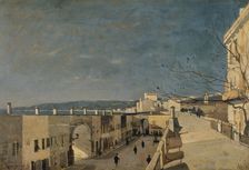 Un quai à Nice, Les Ponchettes, 1887. Creator: Henri-Joseph Harpignies