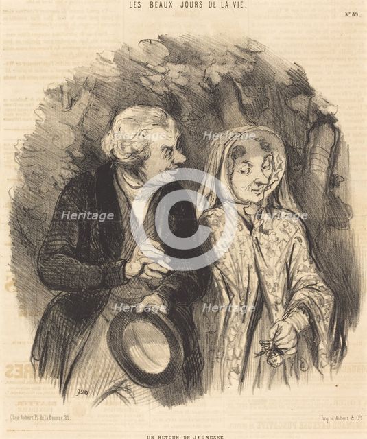 Un retour de jeunesse, 1846. Creator: Honore Daumier.