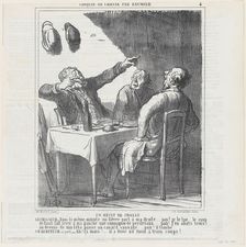 Un récit de chasse, 1864. Creator: Honore Daumier