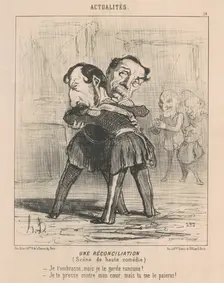 Un réconciliation, scène de haute comédie ..., 19th century. Creator: Honore Daumier