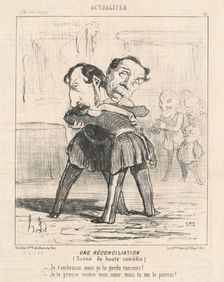 Un réconciliation, scène de haute comédie ..., 19th century. Creator: Honore Daumier