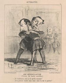 Un réconciliation, scène de haute comédie ..., 19th century. Creator: Honore Daumier