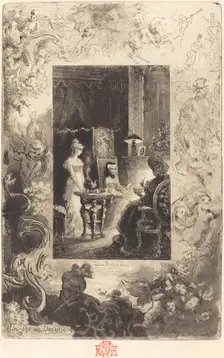 Un Thé de Douairières (The Dowagers Tea Party), 1879/1880. Creator: Felix Hilaire Buhot