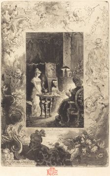 Un Thé de Douairières (The Dowagers Tea Party), 1879/1880. Creator: Felix Hilaire Buhot