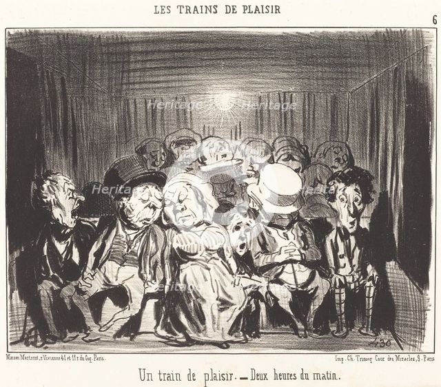 Un train de plaisir, 1852. Creator: Honore Daumier.