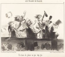 Un train de plaisir un peu trop gai, 1852. Creator: Honore Daumier