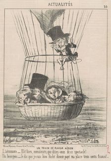 Un train de plaisir aérien, 19th century. Creator: Honore Daumier
