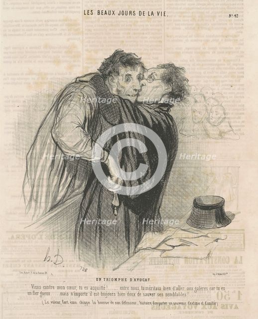 Un triomphe d'avocat, 19th century. Creator: Honore Daumier.