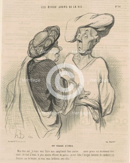 Un usage d'Inde, 19th century. Creator: Honore Daumier.