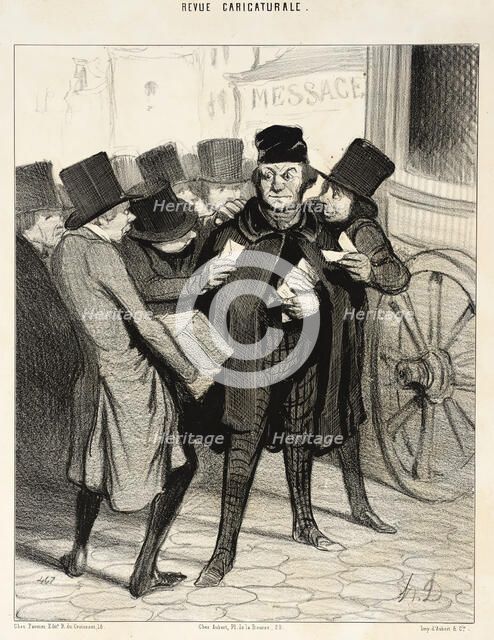 Un Voyage d' agrément à Paris, 1843. Creator: Honore Daumier.