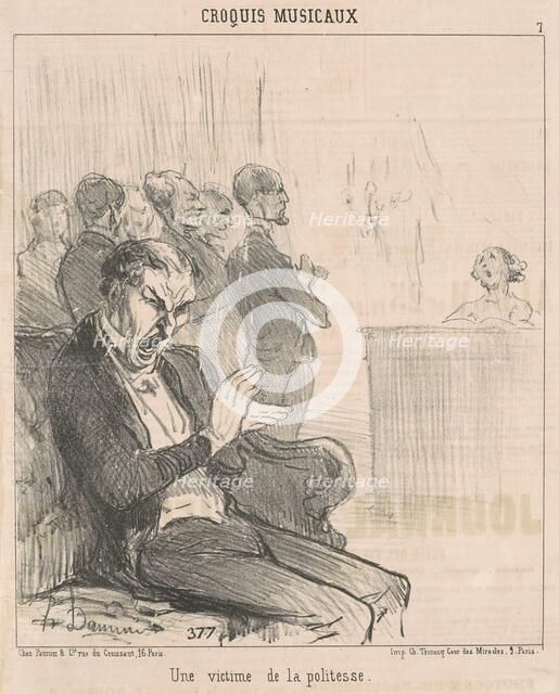 Un victime de la politesse, 1852.  Creator: Honore Daumier.