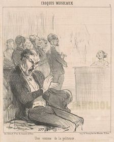 Un victime de la politesse, 1852. Creator: Honore Daumier