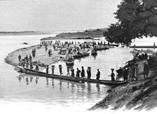 'Un village de pecheurs sur le Niger, pres de Baro; L'Ouest Africain 1914. Creator: Unknown