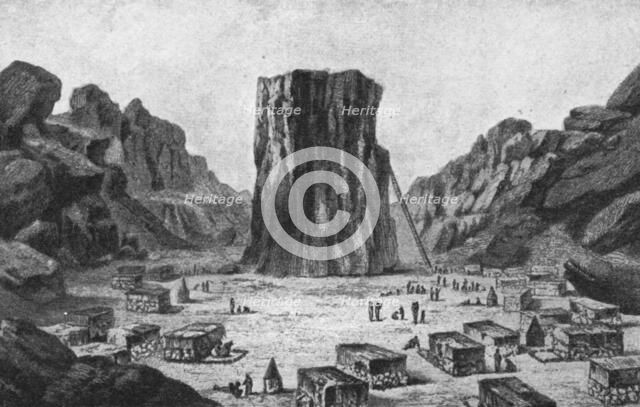 ''Un village du Borkou, d'apres Nachtigal; L'Ouest Africain', 1914. Creator: Unknown.