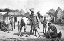 'Un village mongo; L'Ouest Africain 1914. Creator: Johann Martin Bernatz