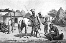 'Un village mongo; L'Ouest Africain 1914. Creator: Johann Martin Bernatz