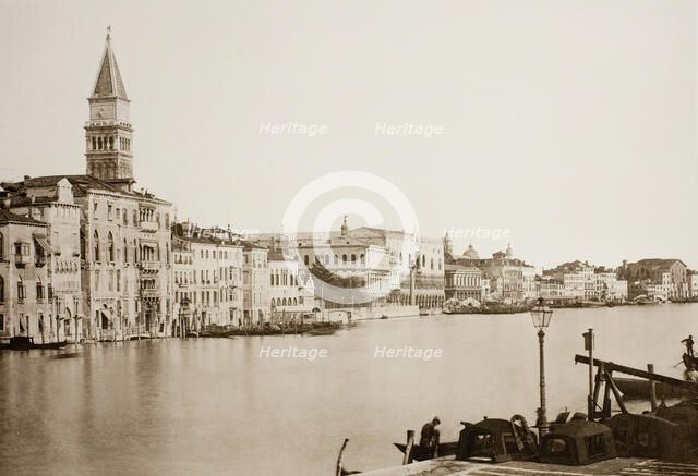 Untitled (20), c. 1890. [Grand Canal with Doge's Palace in the distance, Venice]. Creator: Unknown.