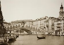 Untitled (93), c. 1890. [Rialto Bridge, Venice]. Creator: Unknown