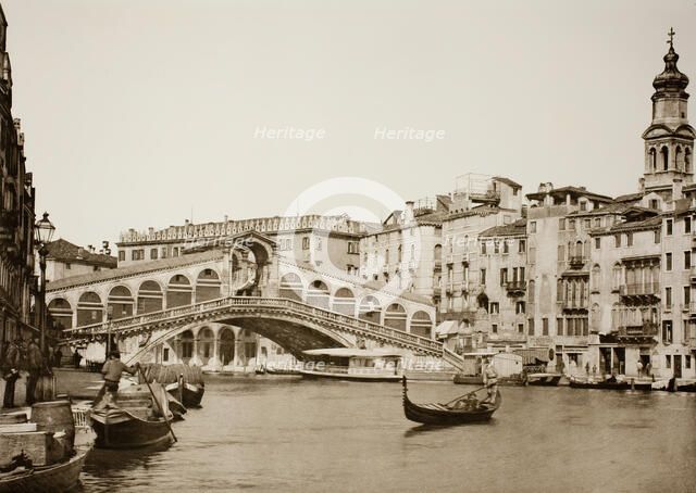 Untitled (93), c. 1890. [Rialto Bridge, Venice].  Creator: Unknown.