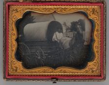 Untitled (Covered Wagon), 1856. Creator: Unknown