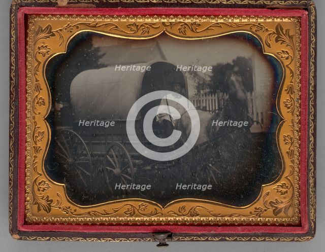 Untitled (Covered Wagon), 1856. Creator: Unknown.