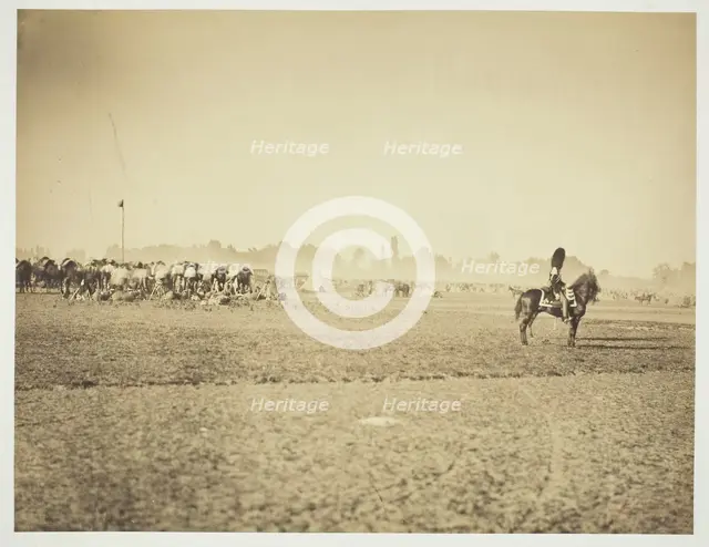 Untitled [cavalry], 1857.  Creator: Gustave Le Gray.