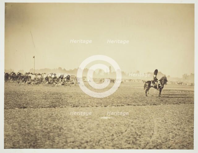 Untitled [cavalry], 1857.  Creator: Gustave Le Gray.