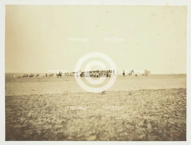 Untitled [cavalry], 1857.  Creator: Gustave Le Gray.