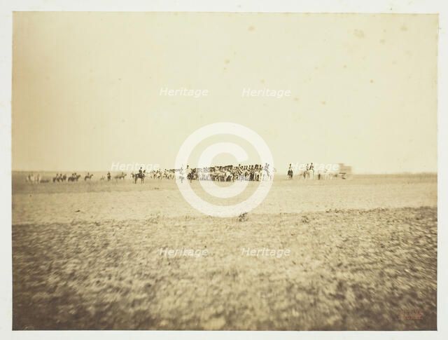 Untitled [cavalry], 1857.  Creator: Gustave Le Gray.