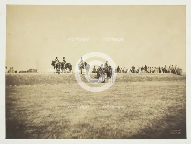 Untitled [cavalry], 1857. Creator: Gustave Le Gray.
