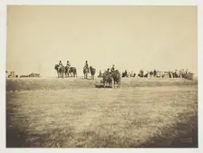 Untitled [cavalry], 1857. Creator: Gustave Le Gray