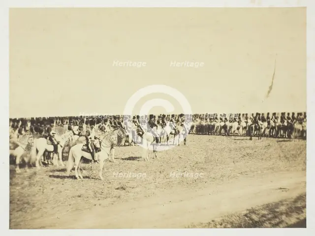 Untitled [cavalry], 1857.  Creator: Gustave Le Gray.