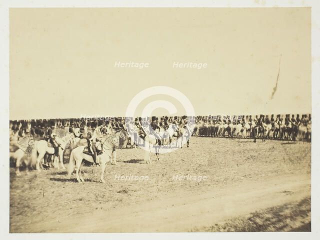 Untitled [cavalry], 1857.  Creator: Gustave Le Gray.