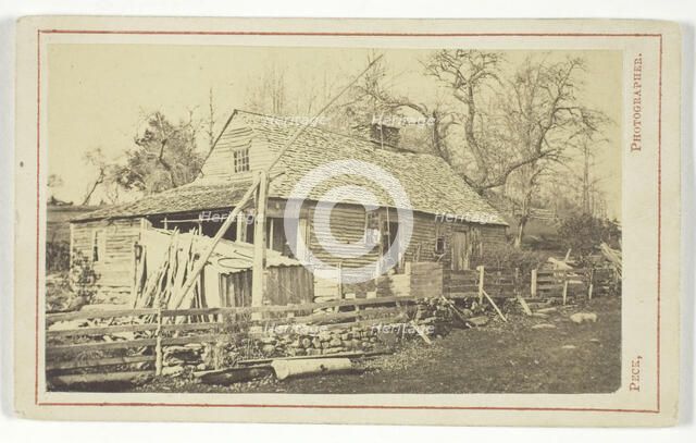 Untitled (Cabin with well), 1860s. Creator: Henry S. Peck.
