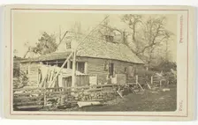 Untitled (Cabin with well), 1860s. Creator: Henry S. Peck