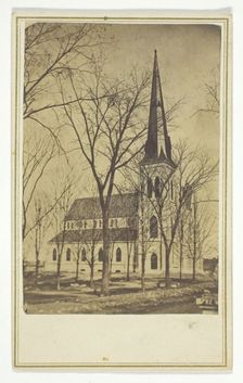 Untitled (church with pointed spire), mid-late 19th century. Creator: Hendee
